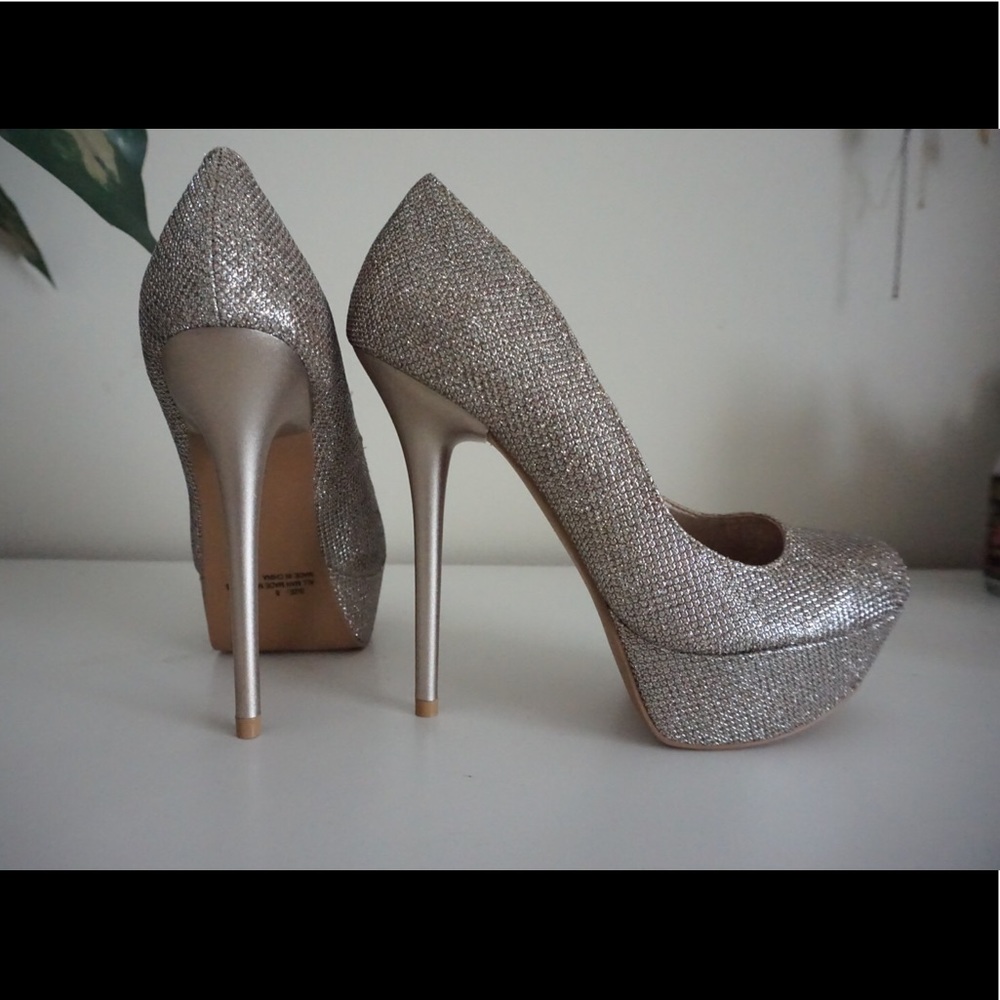 Metallic Sparkle Fabric Platform
